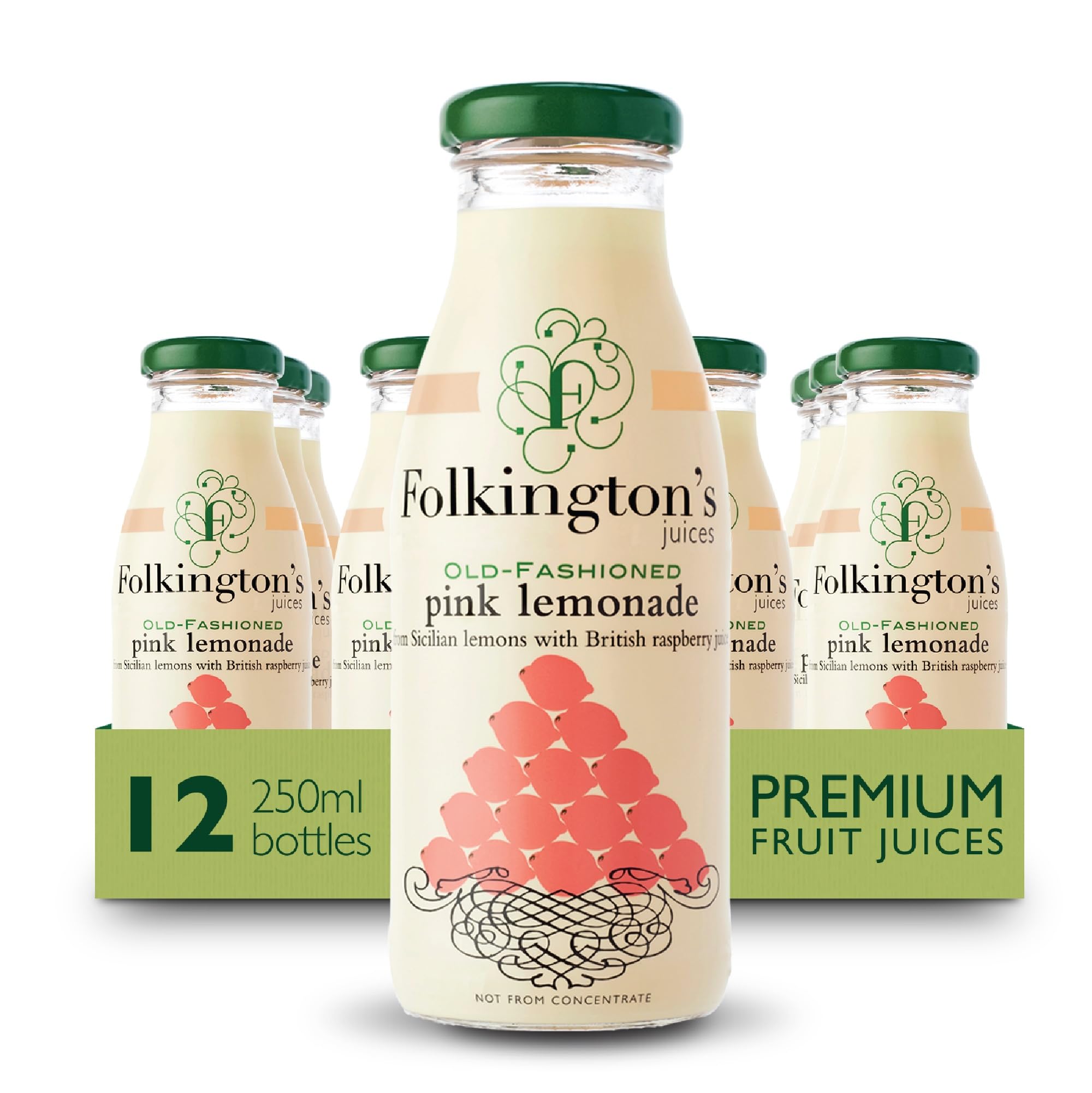 Folkington's Pink Lemonade Fruit Juice 250 ml (Pack of 12)