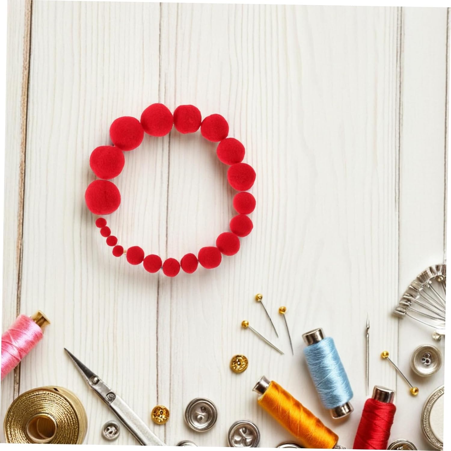PLAFOPE 500pcs Craft Balls Assorted Soft Pom Poms Craft Kit Handmade Pompom Ornaments Balls for DIY Decorations