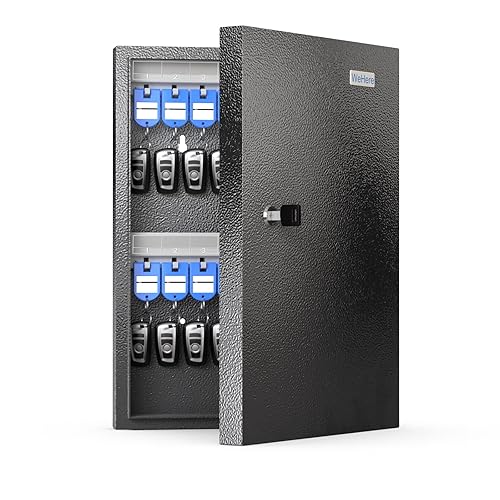 32 Key Cabinet Organizer, Lock Box, Security Storage for Valets,