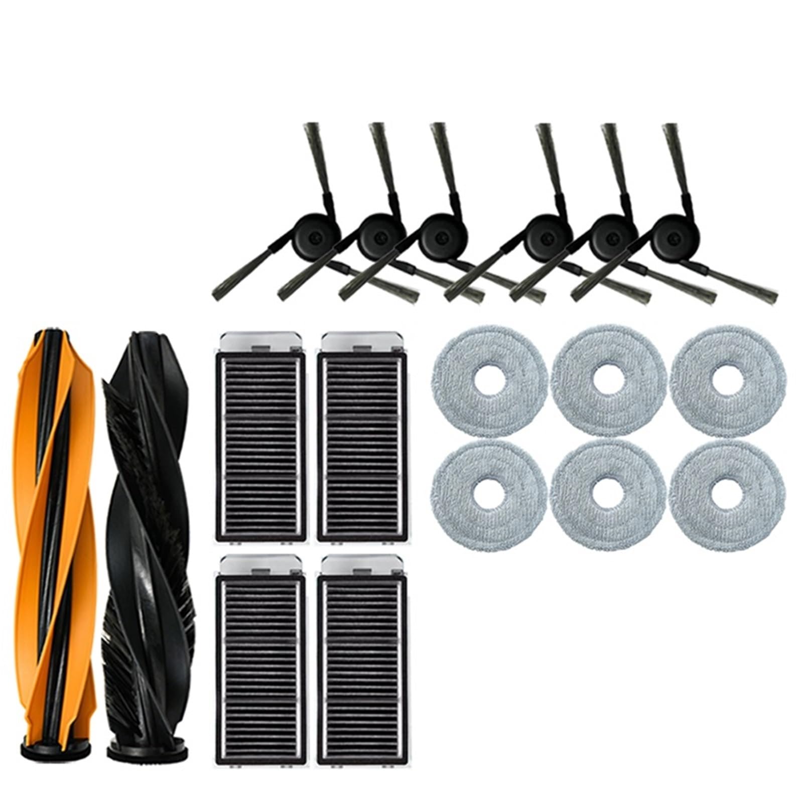 X psblty Compatible For Dreame，Bot X60 Ultra Robot Vacuum Cleaner Accessories Main Side Brush Filter Mop Cloths Spare Parts(18pcs)