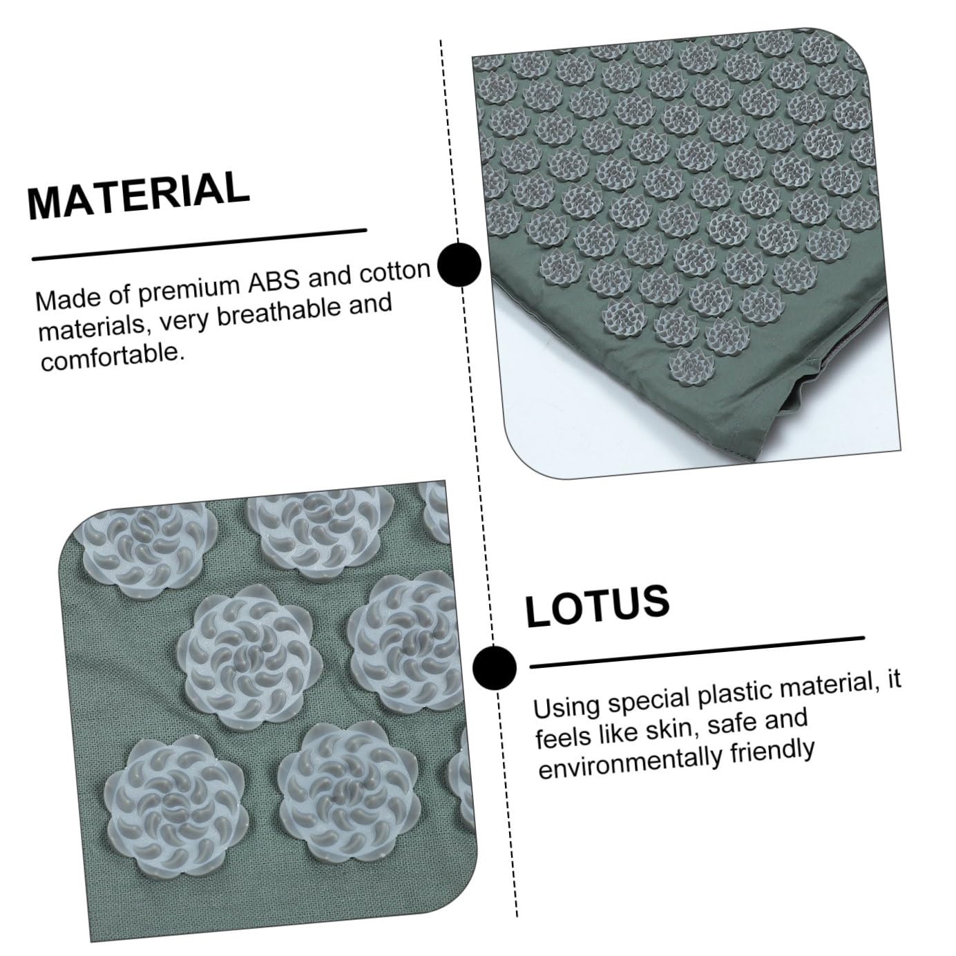 Anneome Tapis D'acupression Paquet de Transport Facile à Porter Coussin Massant Kit et 2 Pièces en Tissu Coton avec pour Soulager les Douleurs Musculaires