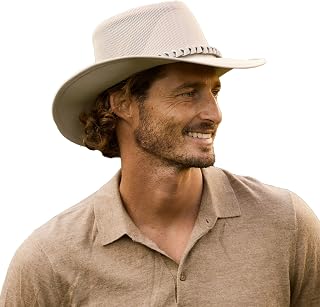 Conner Handmade Hats - Aussie Golf Soakable Mesh Hat, Crushable Safari Hat for Men, Foldable Sun Hat for Women