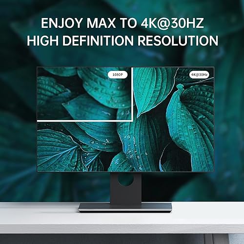 Miniatura 3 de Divisor HDMI 1 en 4 salidas + cable HDMI de 5 pies, divisor para monitores duplicadosespejo solamente, divisor HDMI 1x4 4 puertos con adaptador de