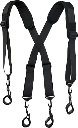 YYST Men's Padded Adjustable Duty Belt Suspenders