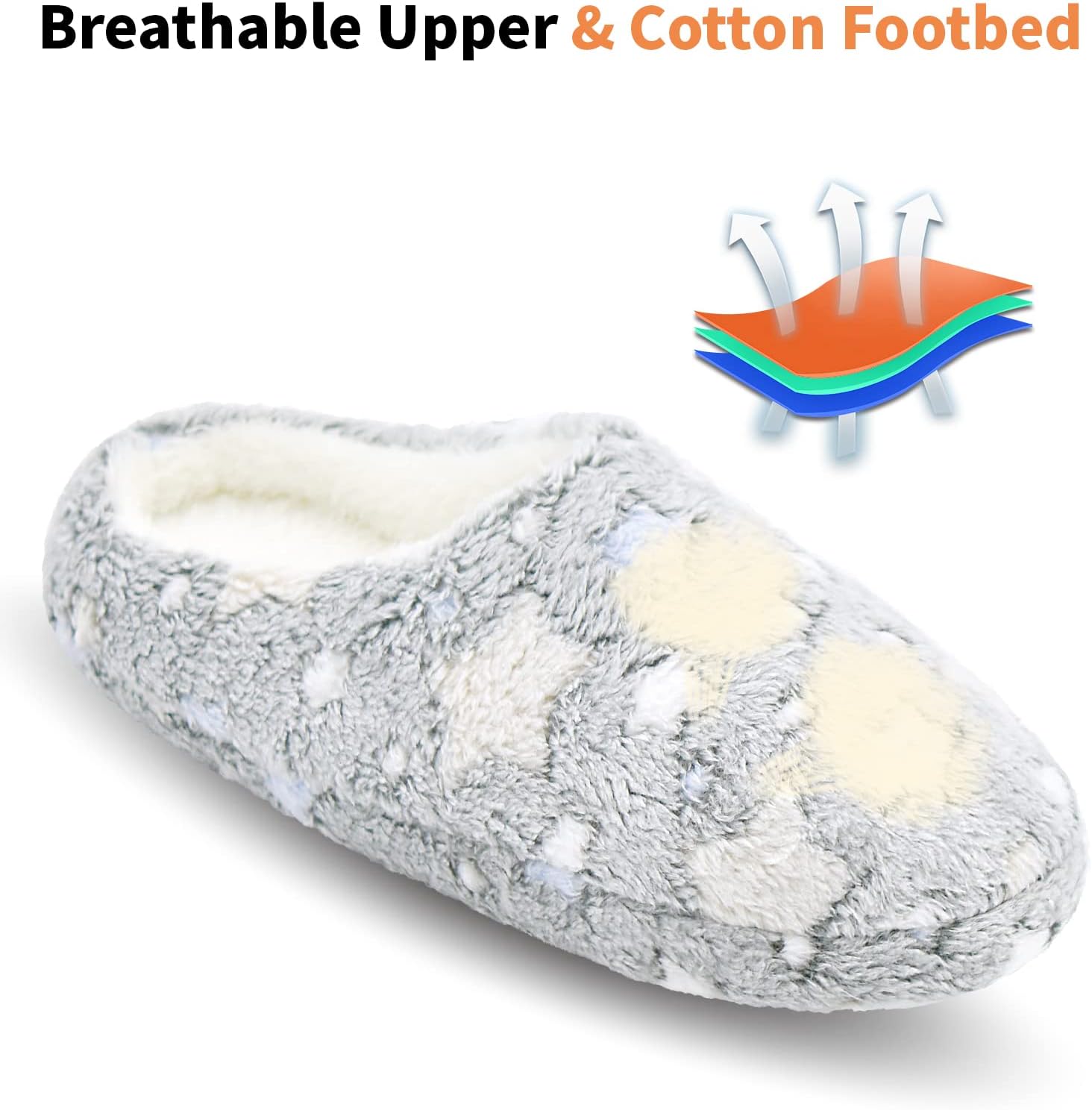 Panda Bros Women's Memory Foam Slippers Comfort Plush Fleece Lined House Shoes for Indoor & Outdoor - Image 3