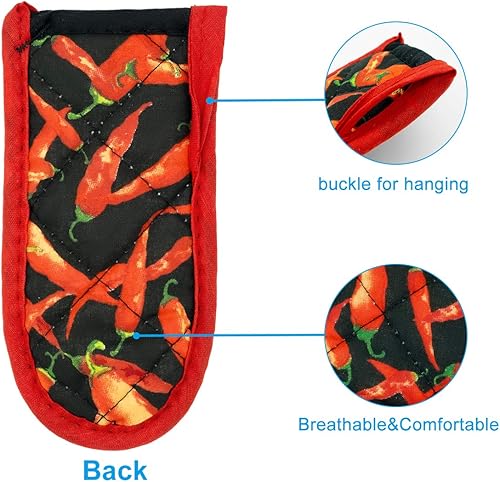 Miniatura 10 de Evoio Fundas de mango de sartén de hierro fundido, fundas para mango de olla, resistentes al calor, resistentes al calor, fundas para mango