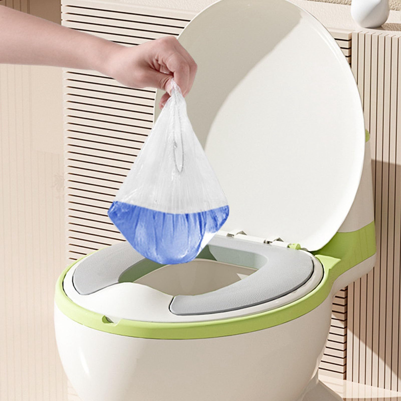 Asiento de Entrenamiento para Ir Al Baño para niños: Ergonómico, Seguro y Cómodo, Orinal Portátil Ajustable para Uso Doméstico, Material de Calidad Alimentaria (Verde)