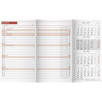 BRUNNEN 1075300 Taschenkalender/Monats-Sichtkalender Modell 753 Ersatzkalendarium (2 Seiten = 1 