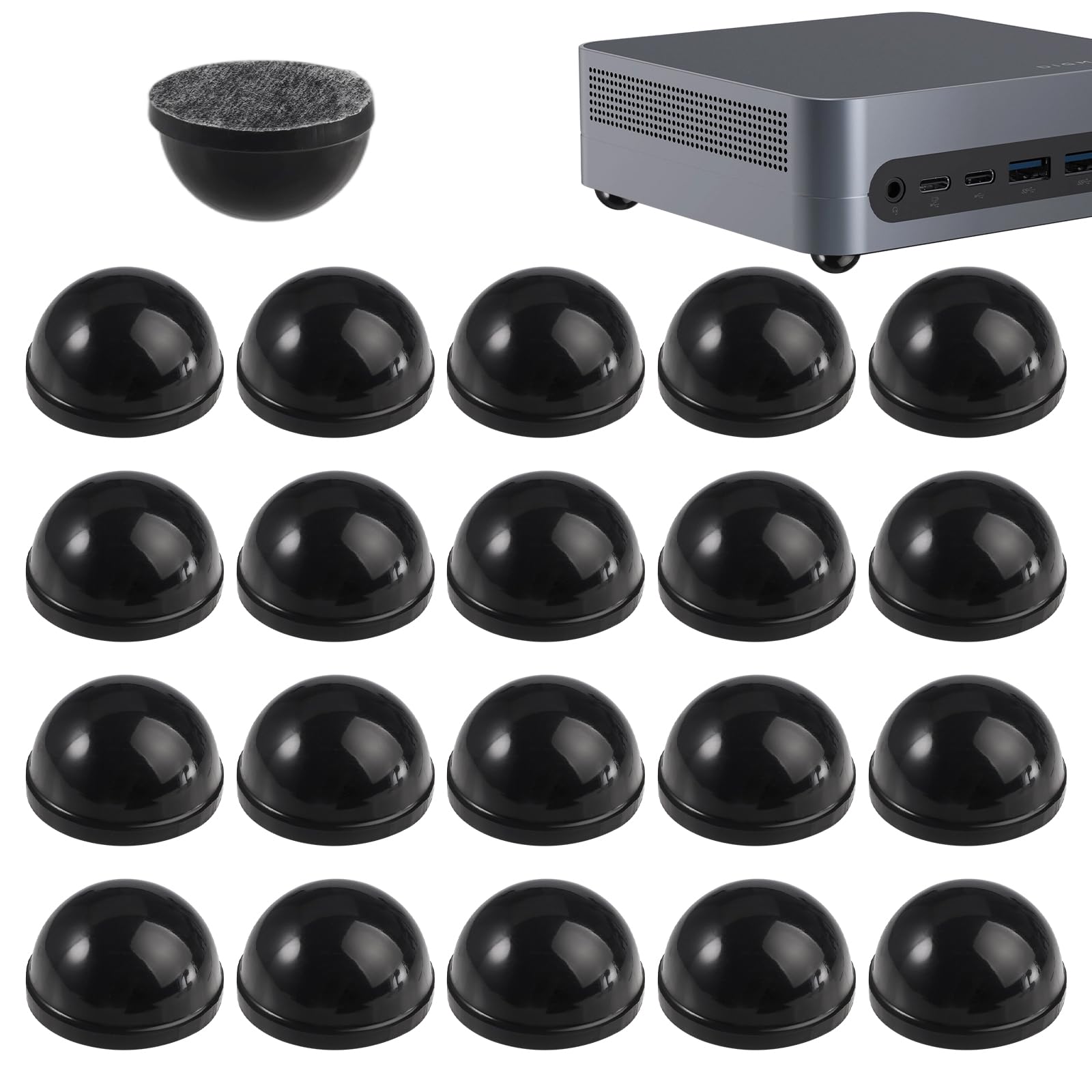 Silikonowe nóżki głośników, 20 sztuk, 19 x 10 mm, samoprzylepne nóżki izolacyjne, półkule, podkładki izolacyjne, antypoślizgowe gumowe nóżki, do urządzeń gospodarstwa domowego, małych kolców głośników