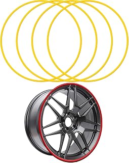 Protectores de llantas de aleación Anillo protector de rueda de 17 a 22 pulgadas, protector de llanta de aleación de aluminio, antiarañazos y antifricción, 4 anillos decorativos de parachoques metálic