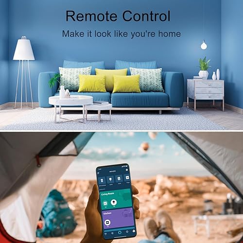 Miniatura 4 de ExIoTy Enchufe inteligente, funciona solo con Alexa, configuración simple con un comando de voz, control de voz, control remoto, temporizador y