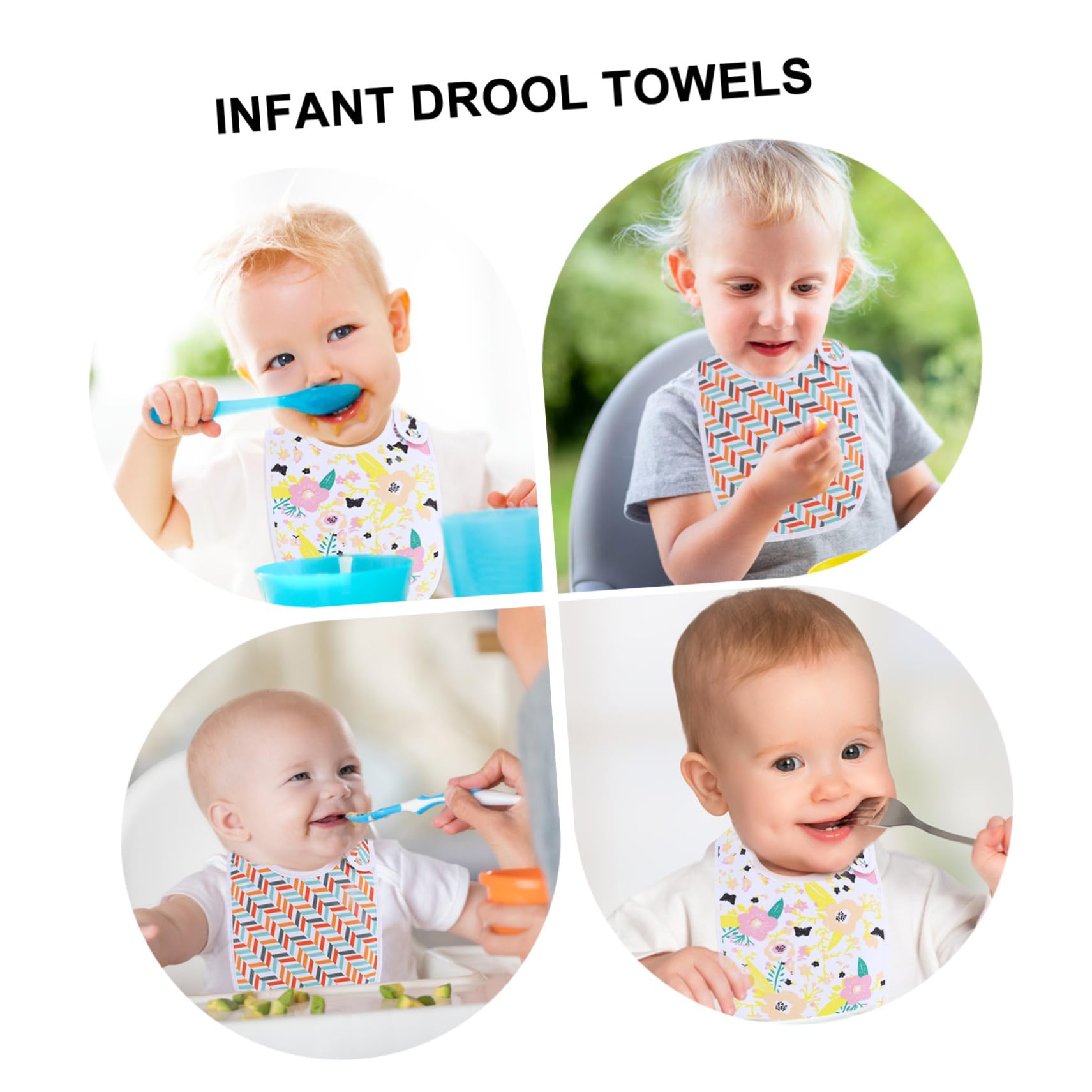 Abaodam 8piezas Baberos De Algodón Para Bebés Baberos Bandana De Doble Toallas De Saliva y Absorbentes Para Recién Nacidos y Versátiles