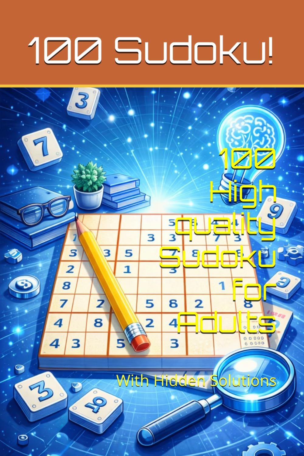 THE 100 Sudoku Puzzle Challenge for Adults: 100 Sudoku Puzzles With Hidden Solutions