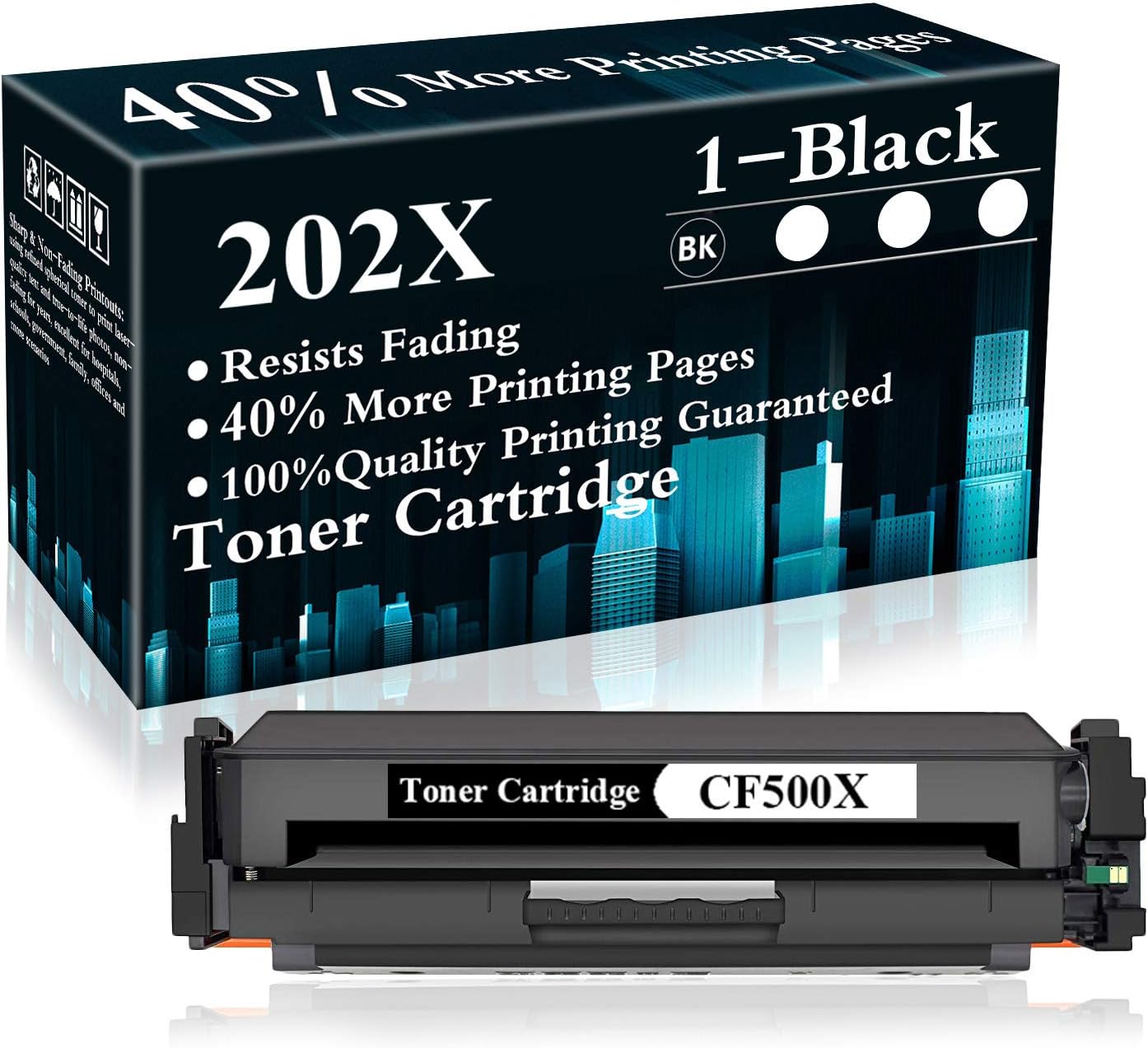 1 Pack 202X | CF500X Toner Cartridge Replacement for HP Color Laserjet Pro M254nw, M254dw, M254dn, MFP M280nw, MFP M281fdn, M281fdw, MFP M281cdw Printer,Sold by TopInk