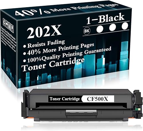 1 paquete 202X CF500X cartucho de tóner de repuesto para HP Color Laserjet Pro M254nw, M254dw, M254dn, MFP M280nw, MFP M281fdn, M281fdw, MFP