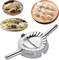 Vista 5 de Molde de ravioles de acero inoxidable Pierogi Dumpling Maker, tamaño pequeño 3 "Goya Empanada Press Mold, Ravioli Molde Crimper, Envoltura Cortador