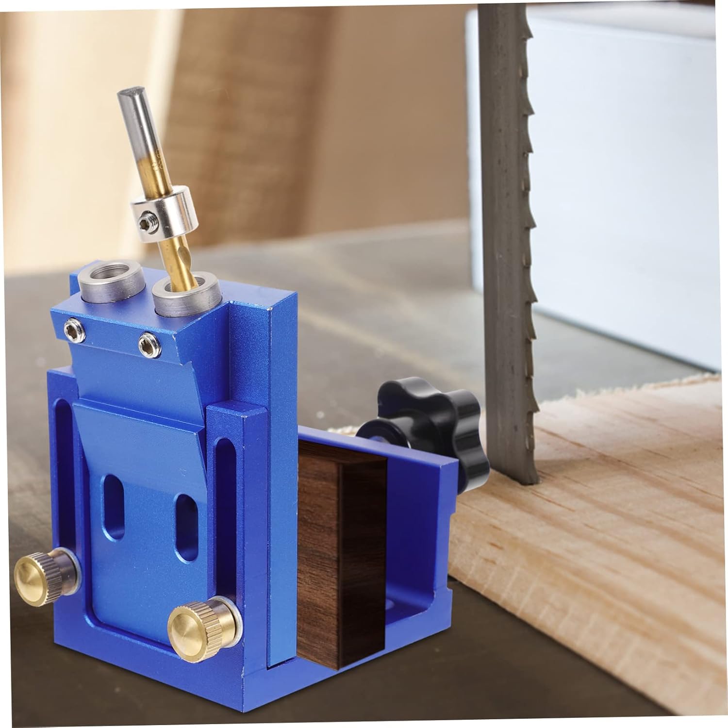 POPETPOP Pocket Hole Jig Kit Adjustable 15° Portable for Woodworking Complete Carpentry Tools Set Accessories for Precise Dowel Joints Random Color