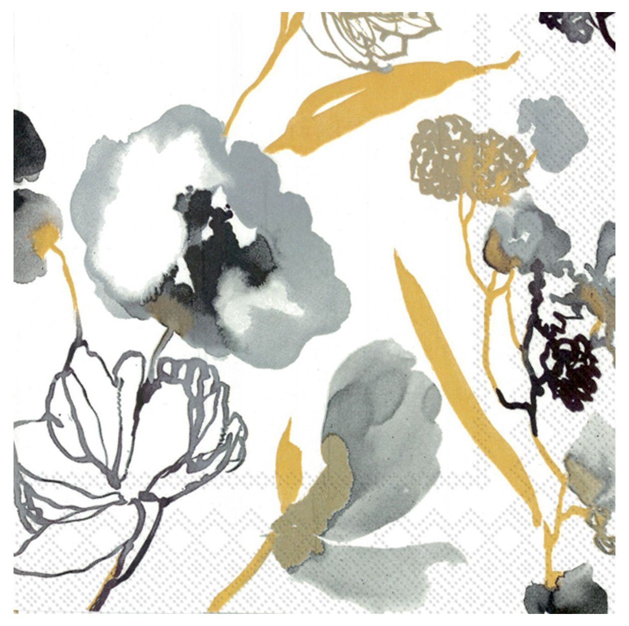 Ideal Home Range 20 Count Paper Luncheon Napkins, Ariella Silver