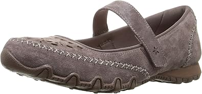 skechers women's bikers mary jane flat