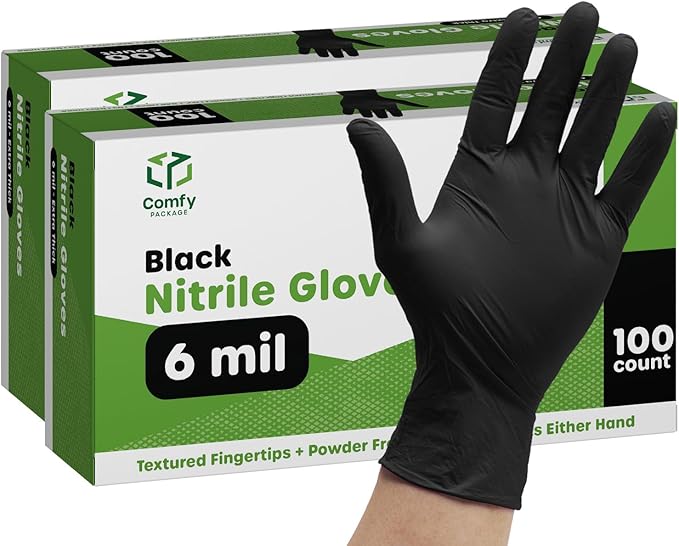 Black Nitrile Disposable Gloves
