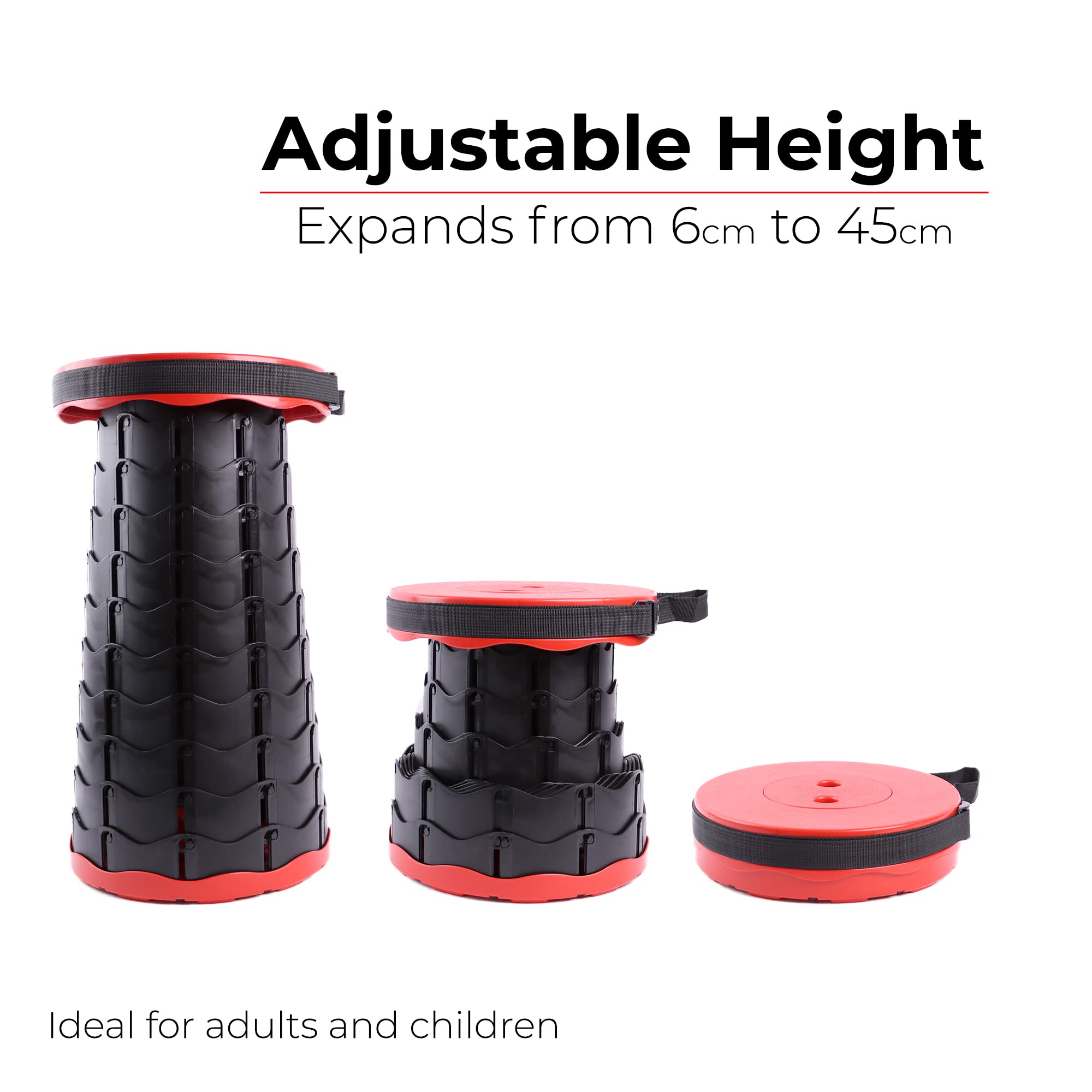 DIVCHI Upgraded Retractable Folding Stool, Portable Telescopic