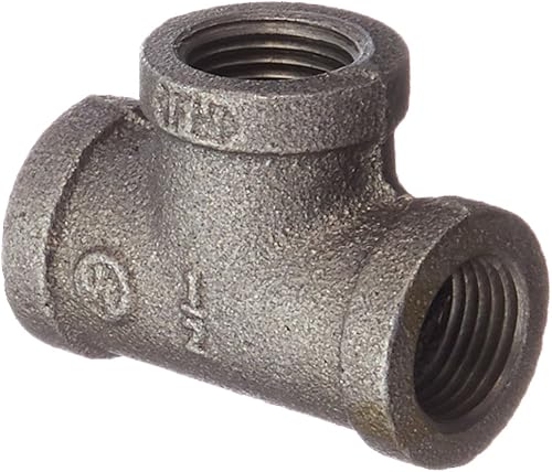 LDR Industries 312 T-12 Tee, Noir, 0.5 inch