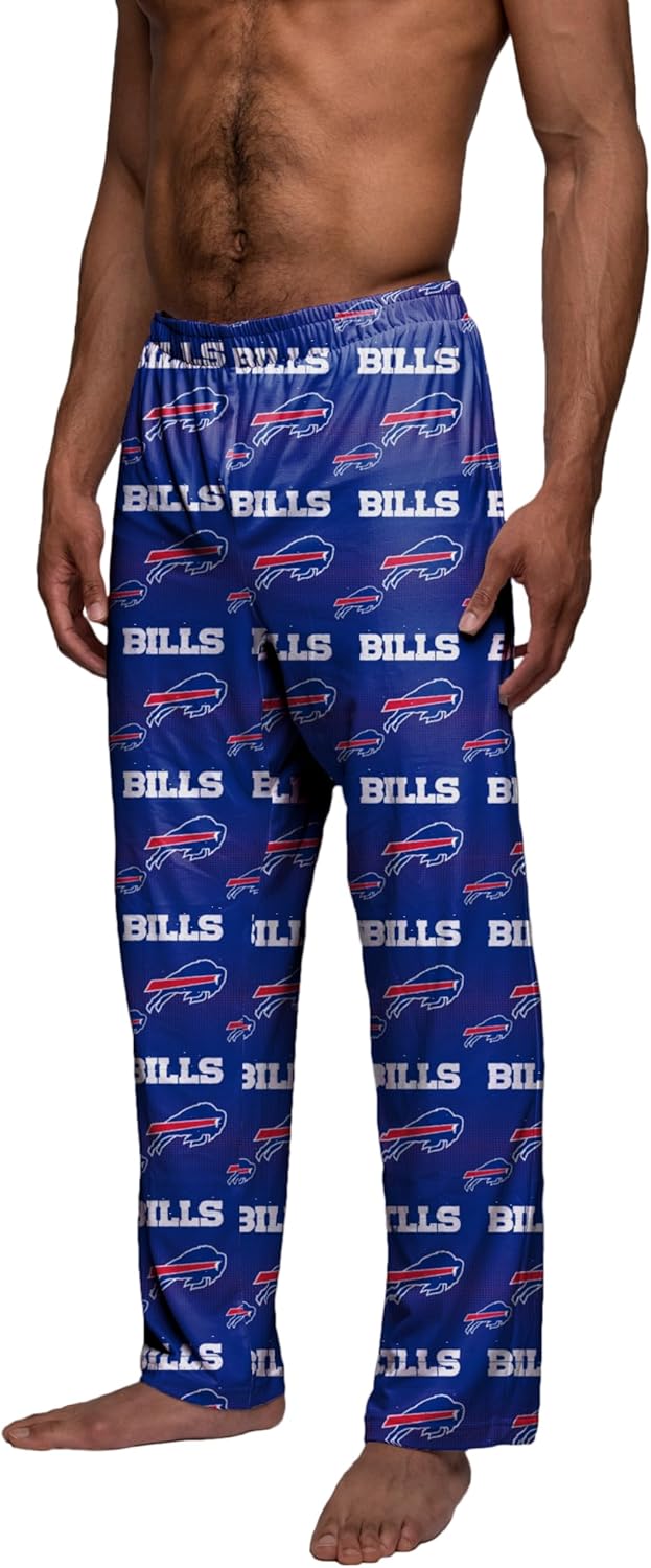 FOCO Buffalo Bills Men's Scatter Pattern Pajama Lounge Multi Color Pants