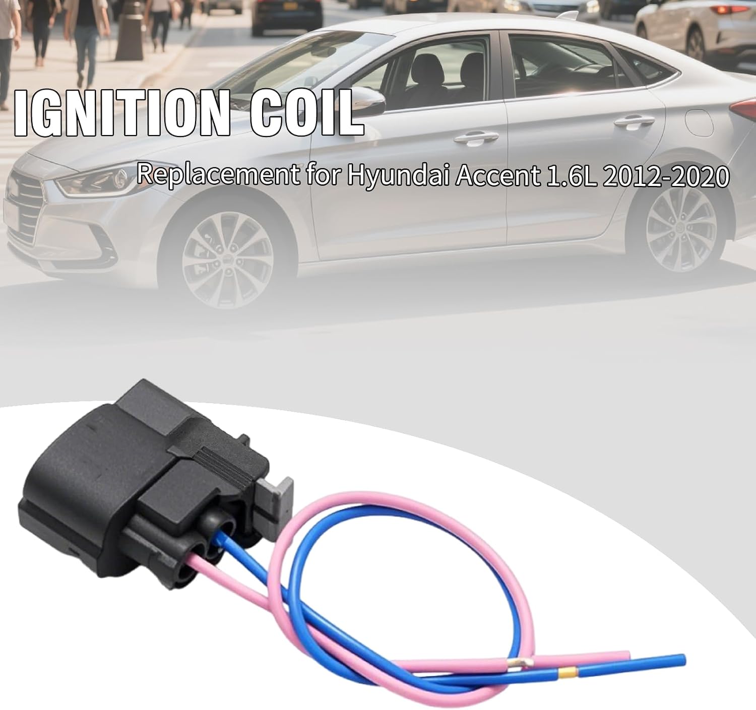 4Pcs PT2910 Ignition Coil Connector Plug Harness with Terminals, Replacement for Hyundai Accent 1.6L 2012-2020 Replacement for Kia Forte 1.8L 2014-2016, Replaces S2928