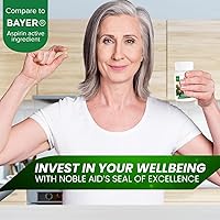 Vista 7 de Aspirina pura para bebés de dosis baja de 81 mg para adultos, 1,000 tabletas de aspirina con recubrimiento entérico para hombres y mujeres, alivio