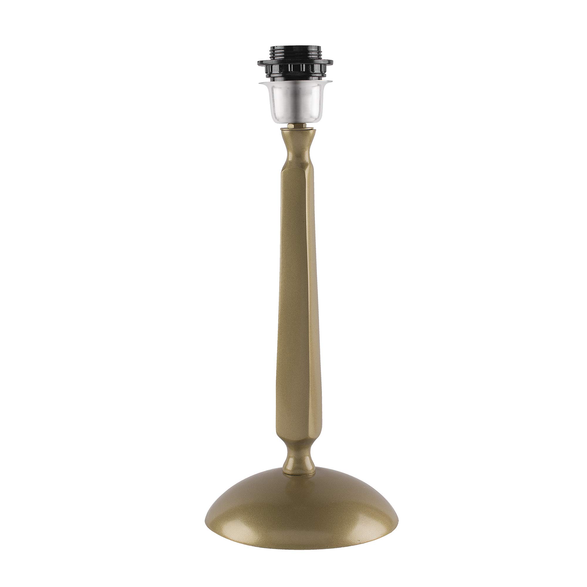 Homesake® Classic Cubist Gold Brushed Lamp with White Drum Shade 2