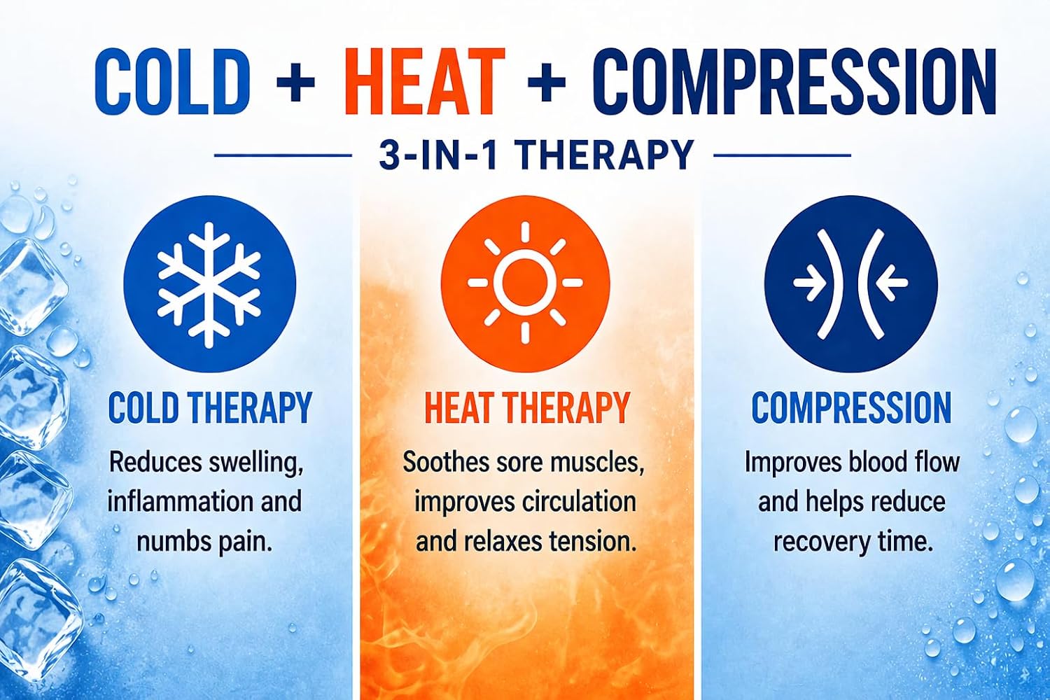 2 Pack | Premium Elbow Ice Pack Wrap & Knee Ice Pack Wrap - Reusable Gel Ice Sleeves, Leg Ice Compress, Arm Ice Sleeve, Elbow Ice Compression Wrap - Cold and Heat Therapy for Injuries