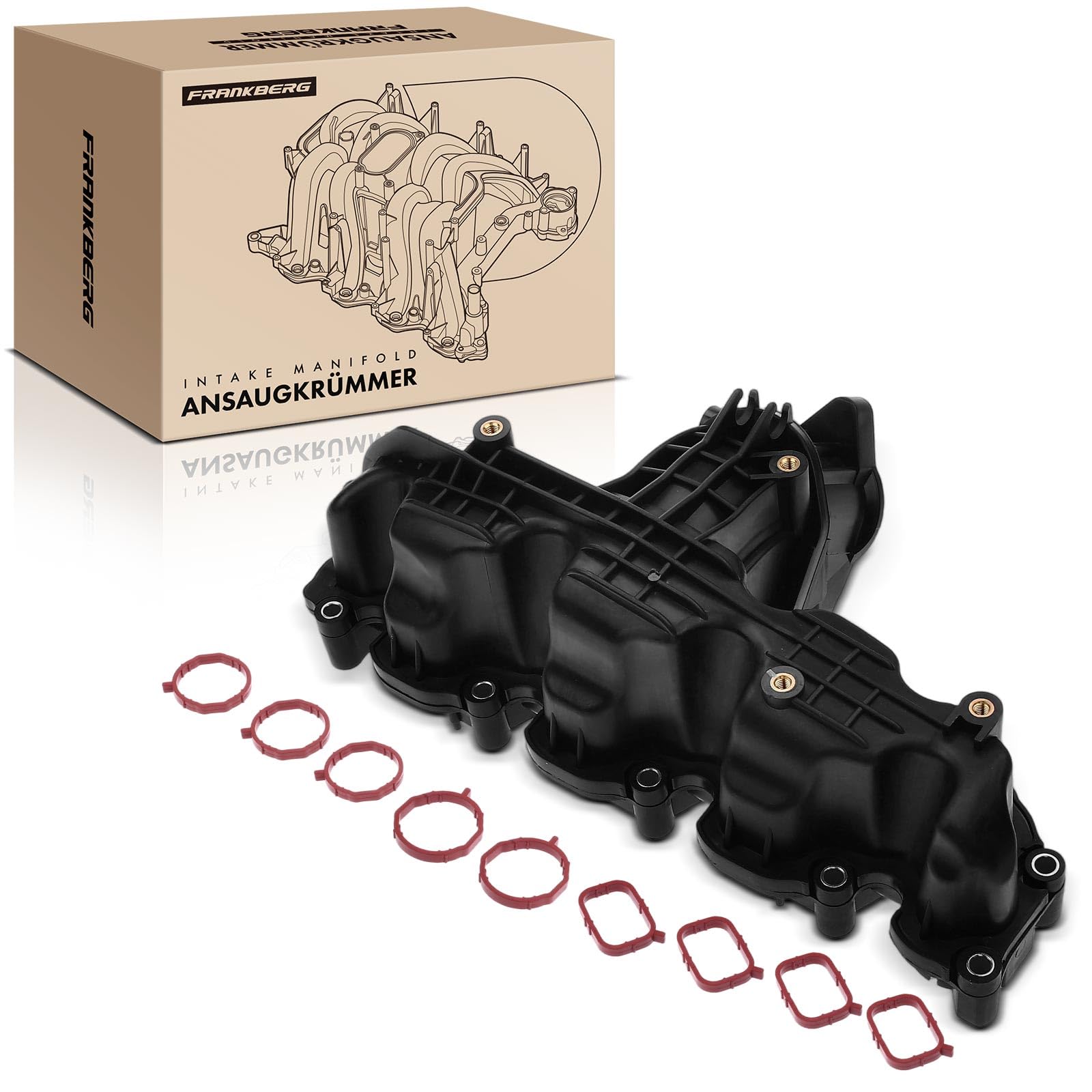 Frankberg Collettore di aspirazione con guarnizione 03L129711AL | Compatibile con: A1 Sportback 8XA 8XF, Altaea XL 5P5 5P8, R.o.o.m.s.t.e.r 5J7, NH3 rapido, Golf Plus 521 5M1