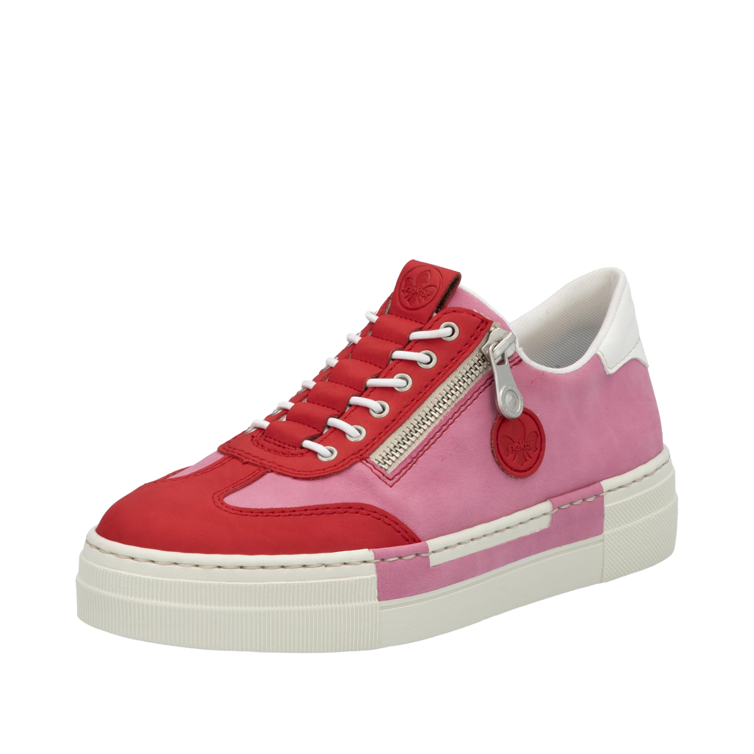 Rieker Women's Lace-Up Shoes in Red Combination, Red Combi, 5 UK