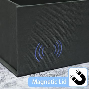LIFELUM Gift Box 13.5''x10''x4'' Large Gifts Box with Magnetic Lids Black Gift Boxes for Father's Day graduation gifts Contains Card, Ribbon, Filler