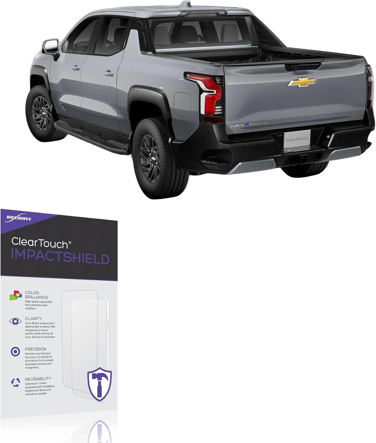 BoxWave Screen Protector Compatible with Chevrolet 2026 Silverado EV Display (17.7 in) - ClearTouch ImpactShield (2-Pack), Impenetrable Screen Protector Flexible Film