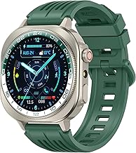 Montre Connectée Homme Femme 660mAh, 1.43" Écran AMOLED HD Smartwatch avec Appel Bluetooth/LED Lampe, 24/7 Sommeil/Cardio/SpO2/Podomètre 130+ Modes Sportifs, IP68 Étanche Montre Sport pour Android iOS