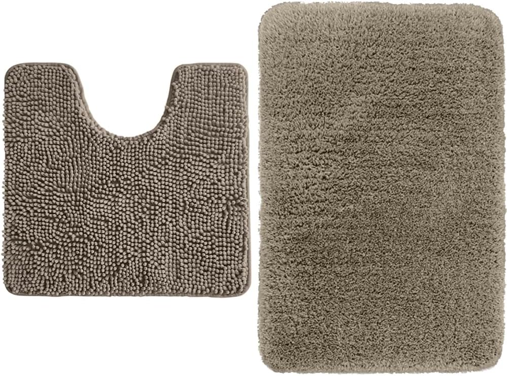 Gorilla Grip Chenille Toilet Bath Rug and Premium Luxury