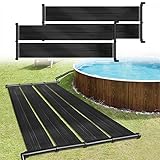 YUENFONG Solarpanel Poolheizung Solarheizung für Schwimmbäder, enthalten die meisten 12000 L Wasserinhalt, UV-beständige Matte, 400 x 70 cm, 2 Stück