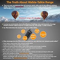Vista 14 de Retevis Radio RT86 de 2 vías de largo alcance, radio profesional Walkie Talkies con micrófono, radios bidireccionales resistentes, alta potencia