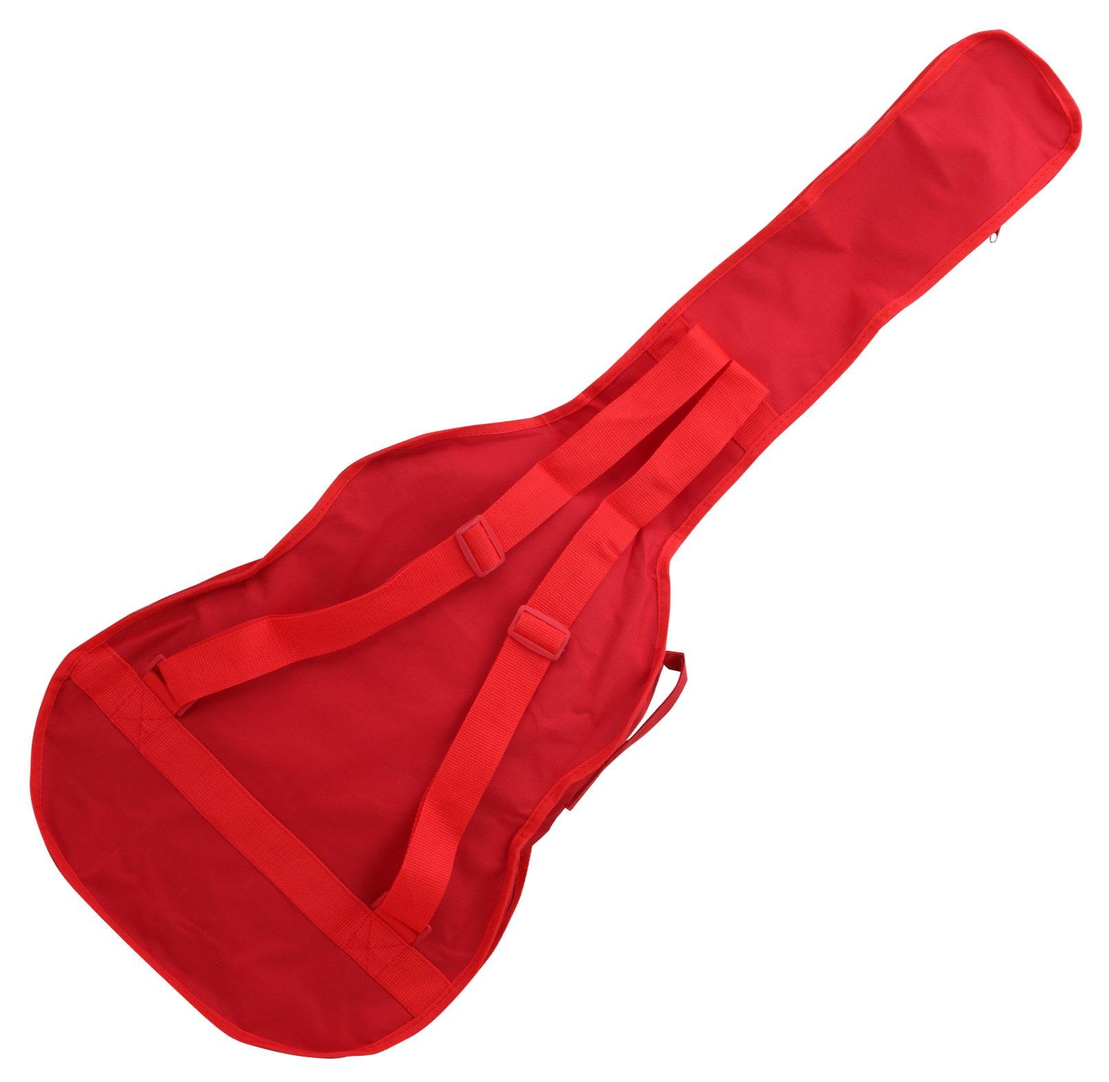 Custodia Per Chitarra Rocktile Semirigida Rossa Con Spallacci Zaino - Impermeabile 103cm