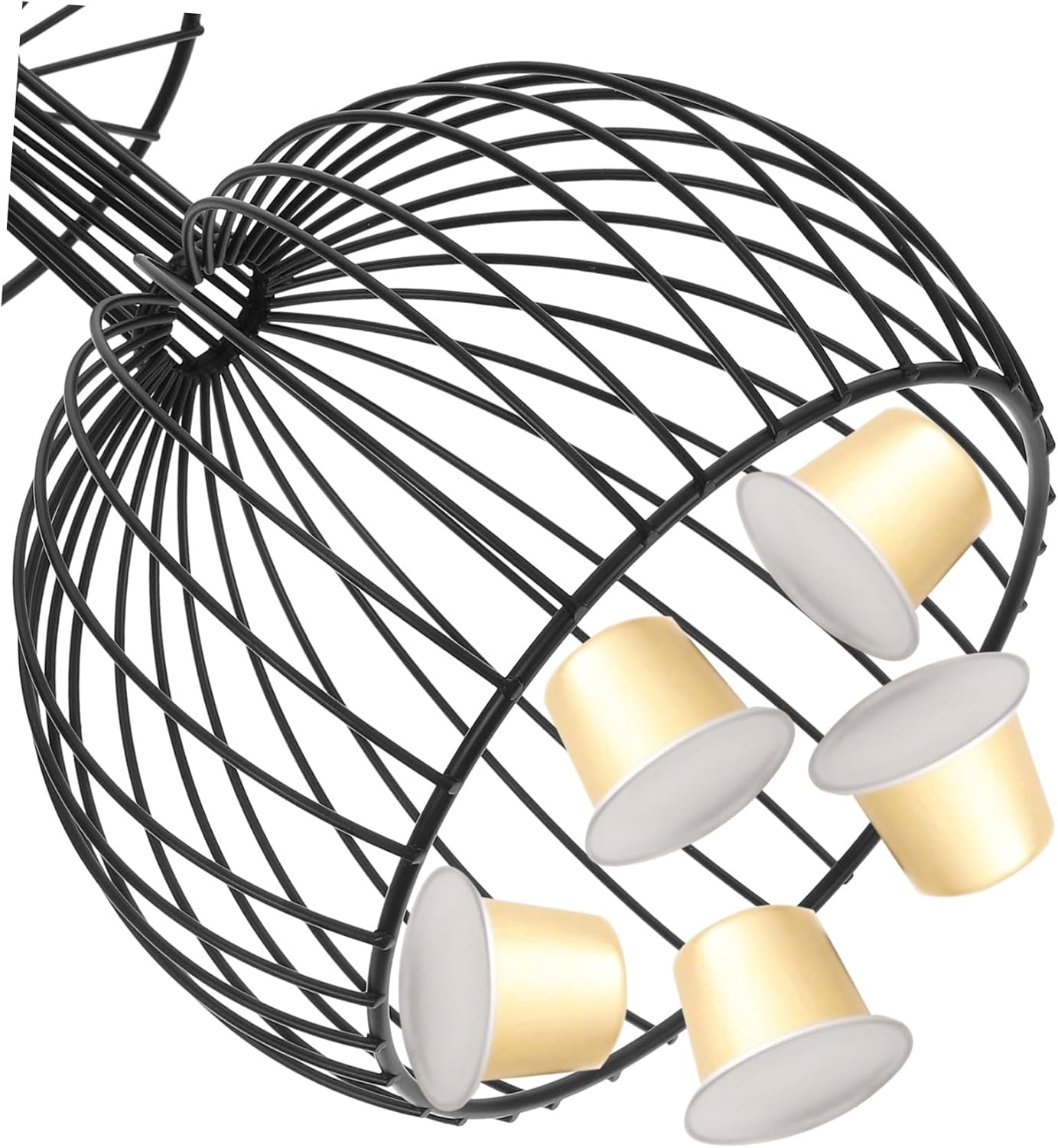 Coffee Holder Wire Basket Snacks Vegetable Rack Tea Pod Holder Wine Glass Decor
