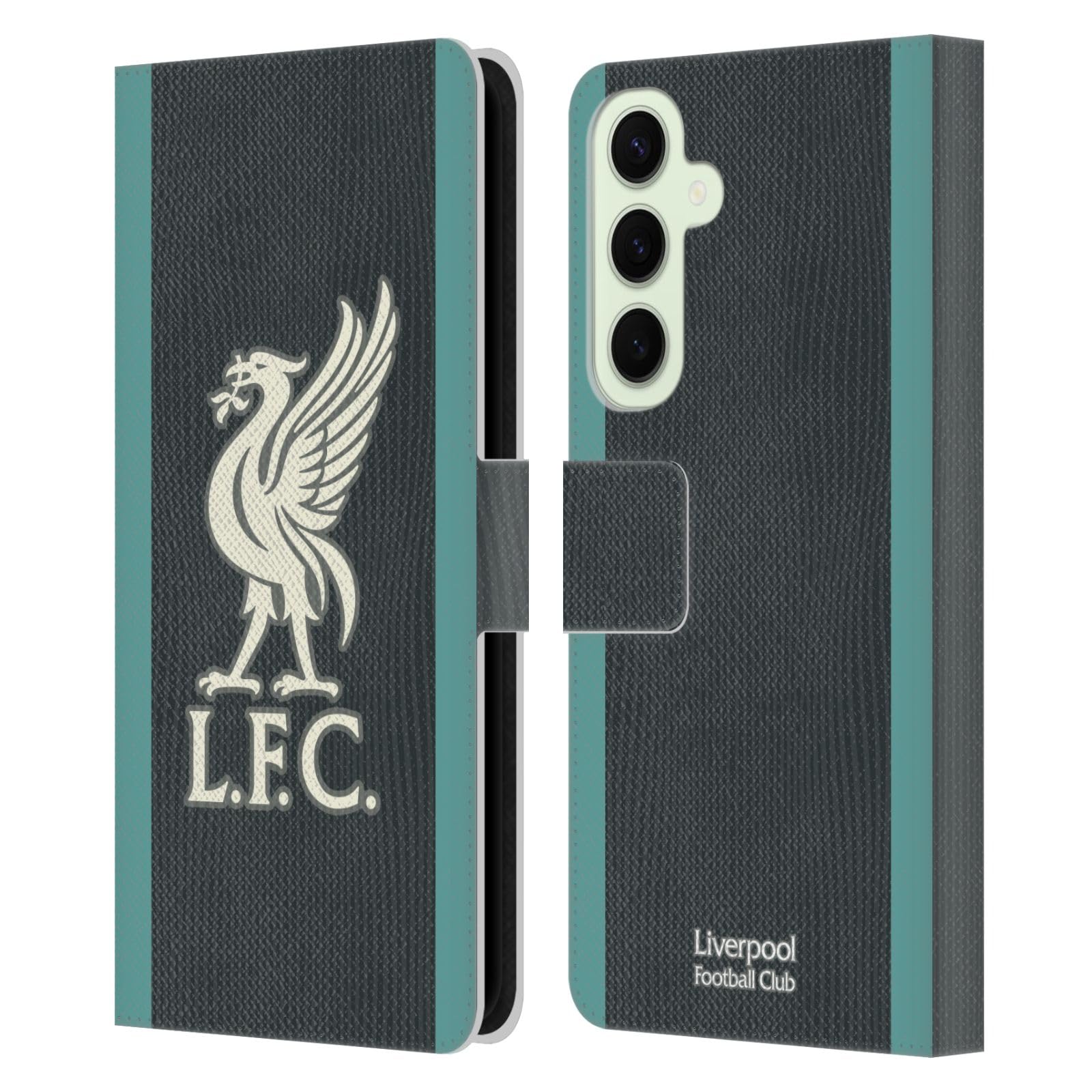 Head Case Designs Officially Licensed Liverpool Football Club Away Kit 2024/25 Leather Wallet Case Compatible With Samsung Galaxy S25+ — image 1