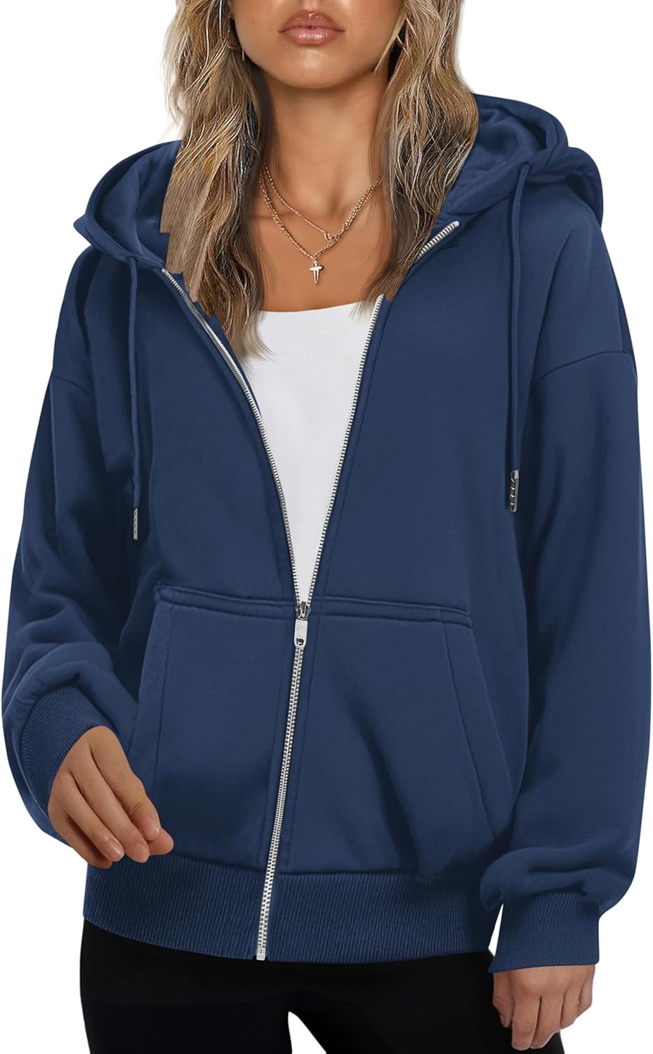 ZEAGOO Hoodies Women Zip Up Hoodie Oversized Sweatshirt Fleece Jackets Spring Fall Winter Coats 2026 Fashion