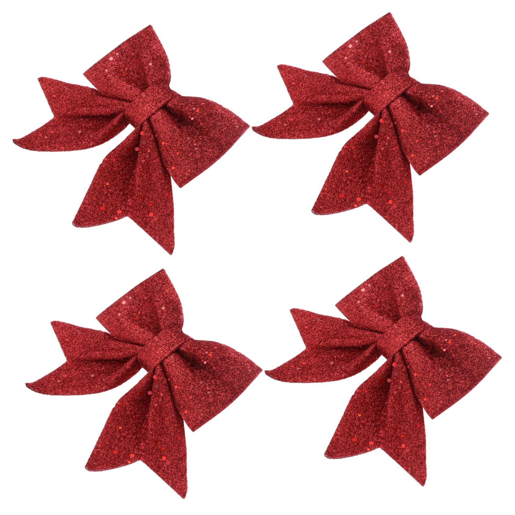 4piezas Adornos Navideños De Lazo Dorado Brillo para Decoración De Árbol De Navidad Bow Decorativos para Fiestas y Celebraciones