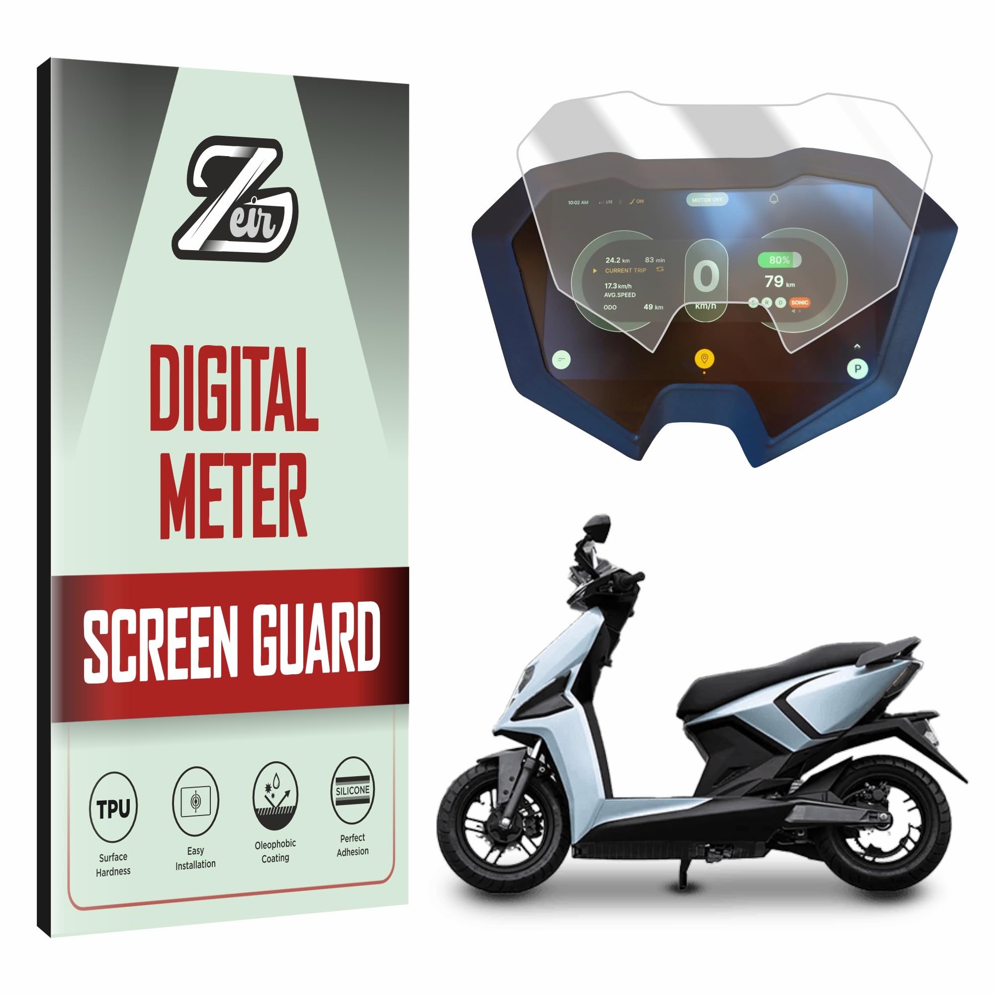 ZEIR Screen Protector Compatible with SIMPLE ONE, OneS & DotONE | Digital Display Scratch Guard For SimpleOne | Anti Scratch | Instrument Console OneS Bike Accessory 2025 [Not Tempered Glass]-picture-23