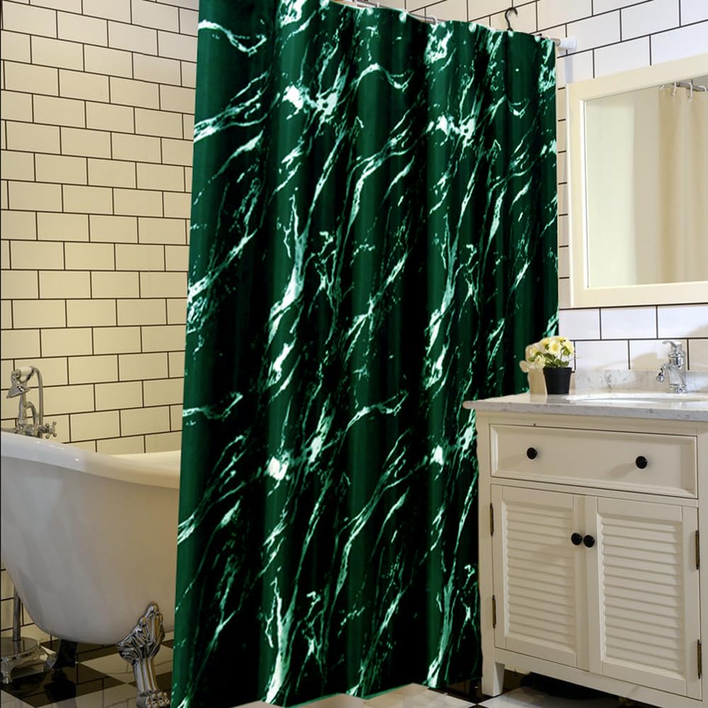 Green Shower Curtain 180x180cm green Marble pattern shower curtains Water Resistant Quick Dry Polyester Bathtub Shower Curtain with 12 Hooks for Wet Room Bathtub Shower Stall,Bathroom Curtain Set