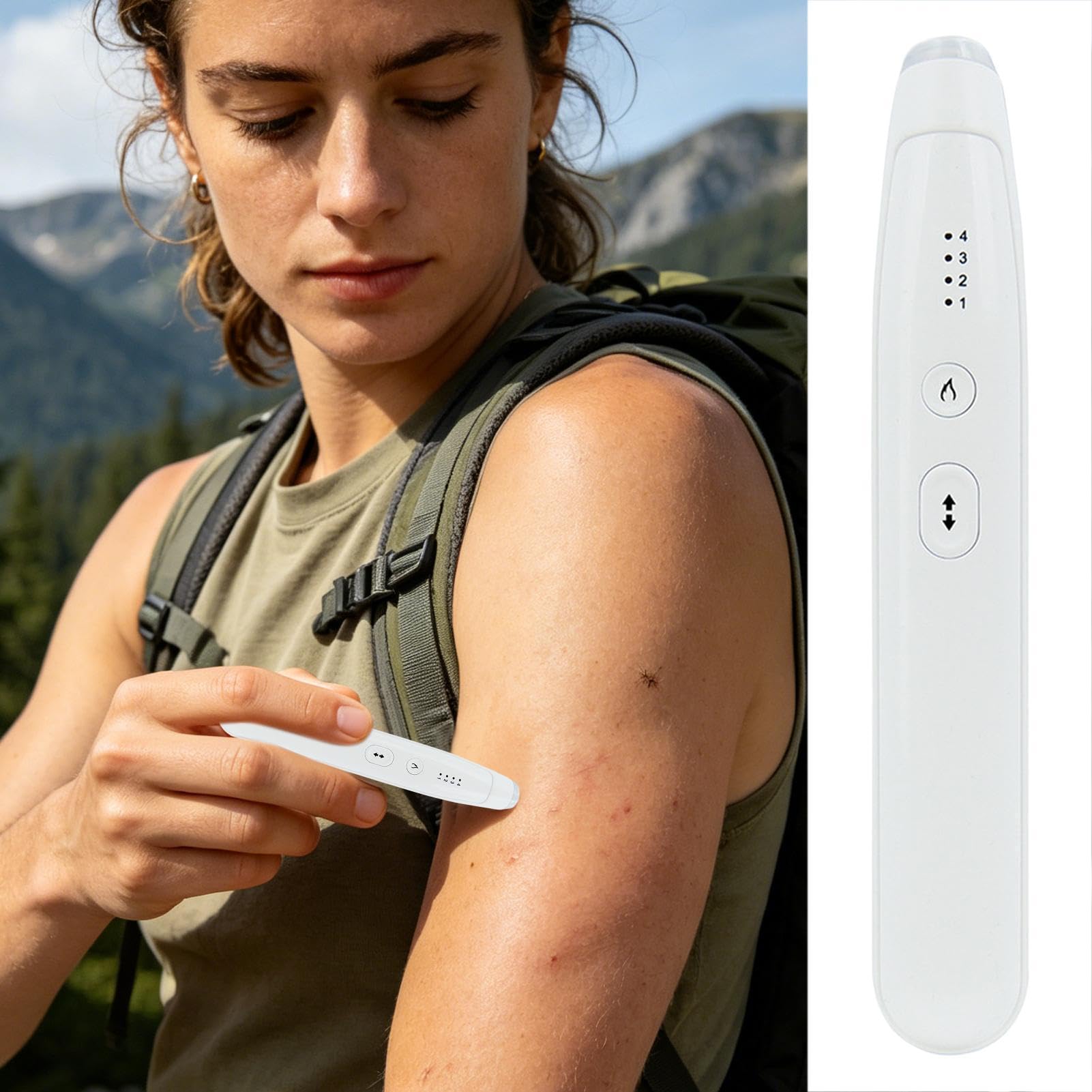 Stylo Anti-Démangeaison - Contrôle De Température Portable Et Rechargeable USB - Outil Électrique Anti-Démangeaison Piqûres - Pour Bureau Maison Voyage Déplacement Professionnel Randonnée Camping