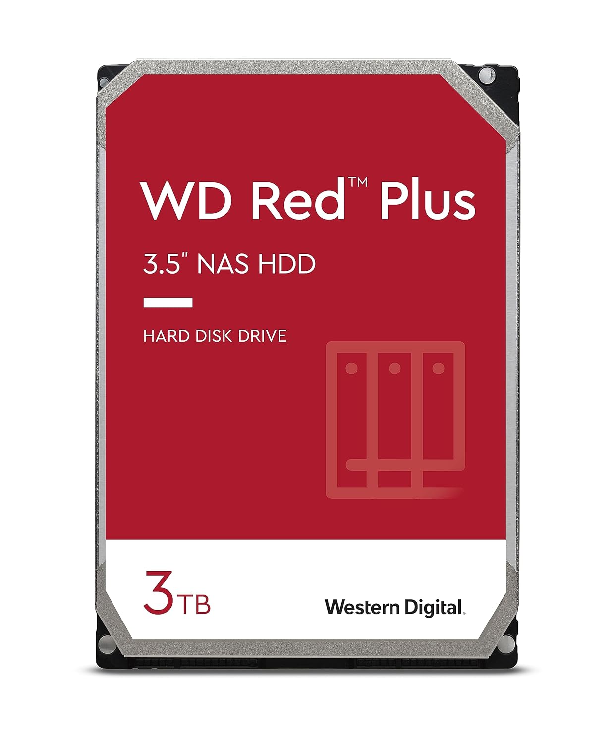 Western Digital 3TB WD Red Plus NAS Internal Hard Drive HDD - 5400 RPM SATA 6 Gb s