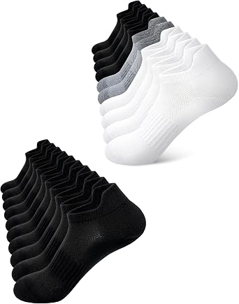 SIXDAYSOX Ankle Socks Womens Thin Breathable No Show Low Cut Cotton Socks 10 Pairs 6-9