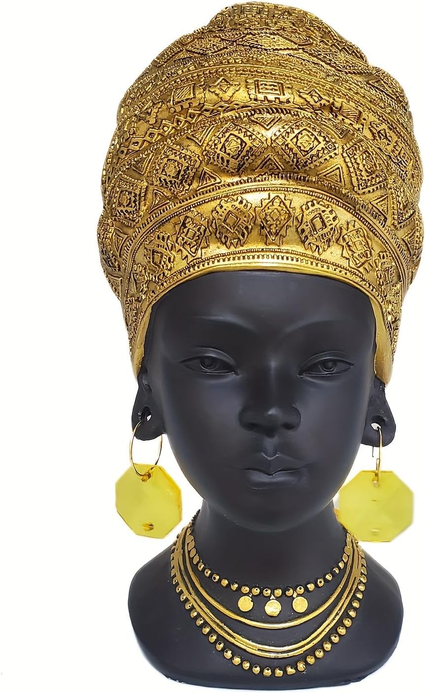 African Statues and Sculptures Mother Holding Child Bust